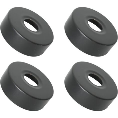 QORVA-4PCS Rosace Mitigeur Douche Acier Inoxydable (3/4) Ø 25 mm x Ø 80 mm x hauteur 25 mm Noir, Rosace Robinet, Garniture Pour Robinet De Douche Muraux