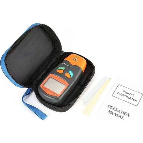 SJLERST Tachymètre Numérique, Tachymètre Laser sans Contact 2,5-99999 TR/Min Mesure De La Jauge De Vitesse De Rotation avec Bande Réfléchissante (1/5)