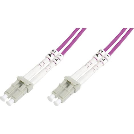 Digitus DK-2533-02-4 fibre optique FO Câble de raccordement 2.00 m violet [1x LC mâle - 1x LC mâle] 50/125 µ Multimode OM4 X43886 (1/4)