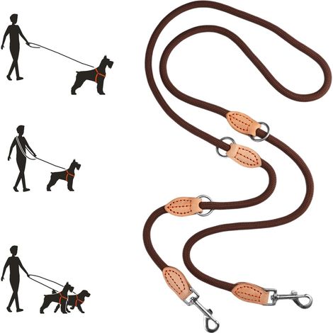 Laisse de dressage multifonctionnelle pour chien - Laisse réglable en nylon robuste pour marche, randonnée et course, 2,1 m (1/5)