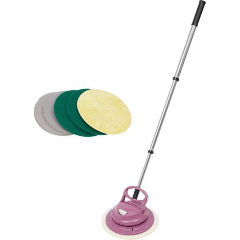 Nettoyeur de sol électrique et polisseur - Balai électrique à vibration - Avec éclairage LED - 36 W - 160 tr/min Pour salons, chambres, pièces réservées aux animaux, cuisines et salles de bains