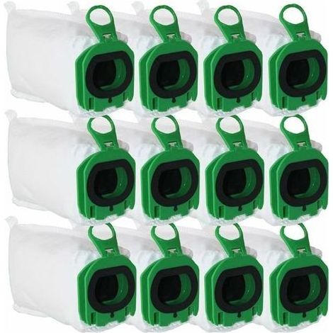 12 Sacs d'Aspirateur pour Vorwerk Kobold VB100 VB 100, Sac À Poussière de Rechange pour Vorwerk Kobold FP100 FP 100 Aspirateur