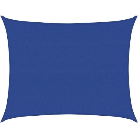 Vela Parasole Telo Ombra Parasole a Vela 160 g/m² Rettangolare Blu 6x8 m in HDPE (1/5)