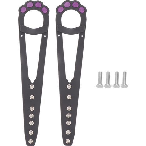 Loquet de porte pour chat, 2 pièces, bouchon réglable, empêche les chiens d'entrer, noir (1/5)