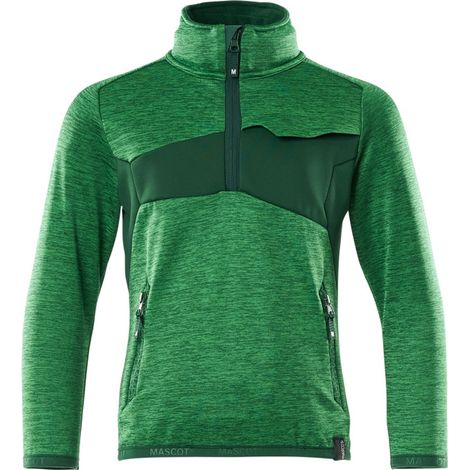 Mascot MASCOT® ACCELERATE Fleecepullover für Kinder mit kurzem Reißverschluss Gr. 164 grasgrün/grün (1/5)
