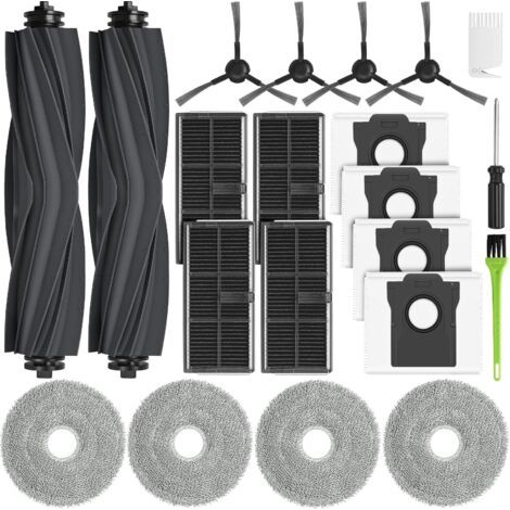 L40 Ultra AE Zubehör für Dreame L10s Ultra Gen 2 / L40 Ultra AE/Mova E30 Ultra Zubehörset Ersatzteile L10s Pro Ultra Heat 4 Staubbeutel, 4 Filter, 2 Hauptbürste, 4 Wischpads, 4 Seitenbürste (1/5)