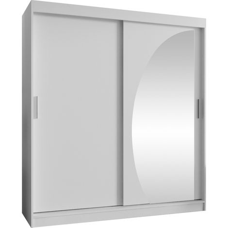 Armario Hartford 506, Blanco, 200x180x62cm, Puertas de armario: Correderas, Número de estantes: 0