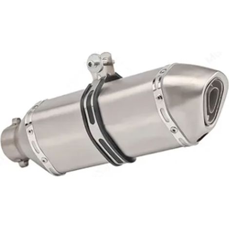 Motorradauspuffrohr aus Edelstahl und Kohlefaser, rostfrei, glatte Oberfläche, universell für Rohre mit 38 mm bis 51 mm Durchmesser (1/5)