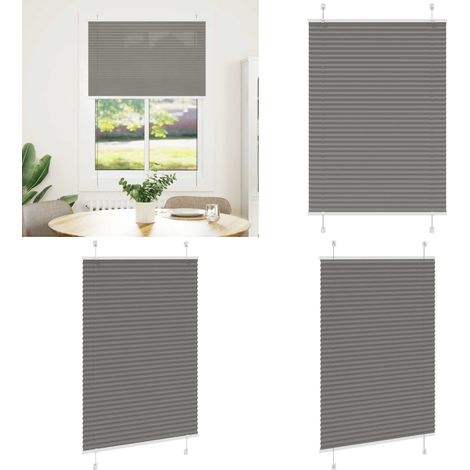 vidaXL Plissee Anthrazit 85x100 cm Stoffbreite 84,4 cm Polyester (1/5)