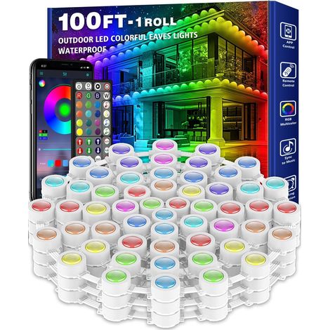 15m Outdoor Vertical RGB LED Light, Imperméable et intelligent, avec APP et télécommande, pour décoration de Noël (1/5)