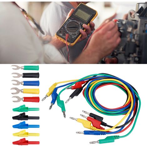 4 mm Bananenstecker-Messleitungssatz für Multimeter mit Krokodilklemme und U-förmiger Messspitze (P1036A) (1/5)