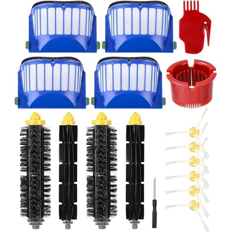 Accessoires de Remplacement pour iRobot Roomb 600 Sries 605 606 610 615 616 620 621 625 630 631 632 650 651 653 655 660 670 671 676 680 681,Accessoires 17PCS (1/5)