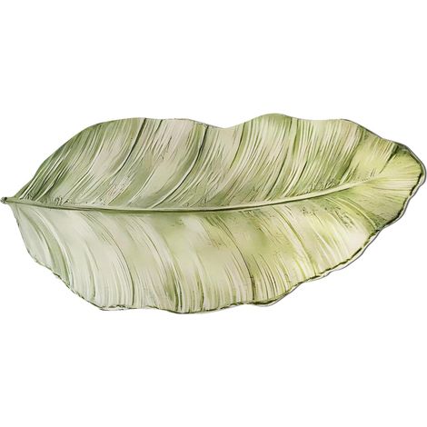 Tapis de Bain Vert en Forme de Feuille (50x100cm),Àséchage Rapide (1/5)