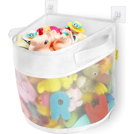 Badespielzeug-Aufbewahrung 7 L, Duschnetzkorb mit Reißverschlussboden, Mesh-Organizer Bad, Kinder-Spielzeug (1/5)
