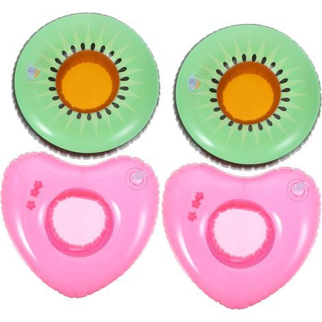 Porte-gobelets Gonflables Piscine pour Adultes, Lot De 4 Pièces, Légers Et Flottants, Accessoires pour Fêtes Aquatiques Et Détente (1/5)