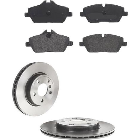 KIT FRENI ANTERIORI compatibile con MINI (F55) - DISCHI + PASTIGLIE OEM: P 06 034 , P 06 097 / 18380 , 18463 , 18499 , 18524 /SOSTITUZIONE DIRETTA/BASSA POLVERE/SILENZIOSO (1/5)