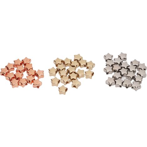 50Pcs Jewelry Making Beads Star Shaped Approx 0.5 Diameter 3 Colors Durable Plastic Widely Used Plastic Spacer Beads (1/5)