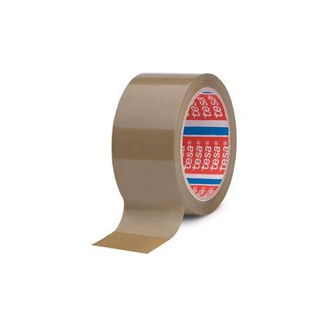 Tesa 4089 Verpackungsband aus Polypropylen. Natürlicher Gummi-Klebstoff 132 m x 50 mm Braun