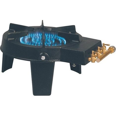 1 Riscaldatore in ghisa Primo 3 Bruciatori, 3 Piedi, Rampa con 3 Rubinetti Potenza Massima 8200 W - La Pratica