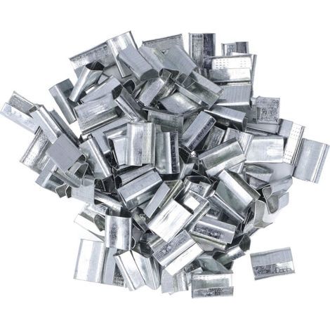 Boucle De Cerclage Métallique Galvanisé Pour Sangle Plastique Animalerie 16mm (1/4)