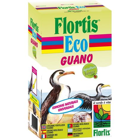 FLORTIS CONCIME ORGANICO GUANO 800GR orto giardino piante fiori (1/4)