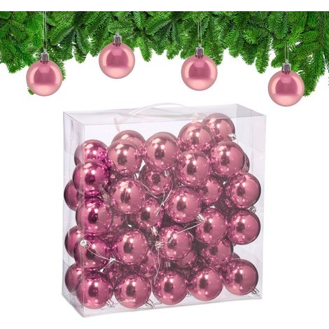 50 adornos navideños brillantes con acabado brillante