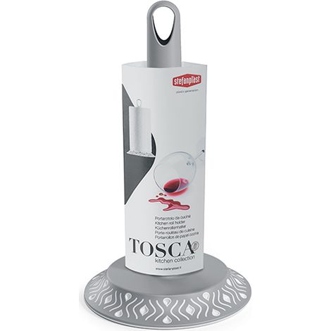 PORTAROTOLO DA CUCINA 'TOSCA' grigio/bianco  - STEFANPLAST