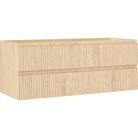 Mexen Rivel Badezimmerschrank 120 cm, 2 Schubladen, geriffelt, Eiche - 91A20-12047-2-BFF81 (1/5)