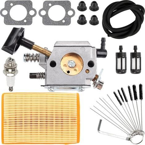 Kit di carburatore BR420 BR400 per Stihl SR320 SR340 SR380 SR400 SR420 BR320 BR340 BR380 BR400 BR420 Soffiatore a Zaino, con Filtro dell'Aria Filtro della Linea del Carburante Candela (1/5)