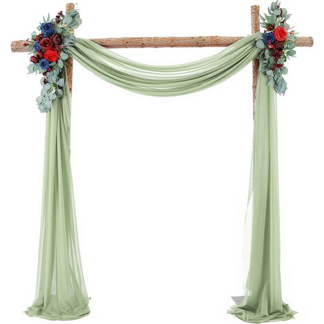 Drapé Pour Arche De Mariage - 2 Panneaux En Tulle Transparent - Idéal Pour Cérémonie Réception Décoration Événementiel - 2 Pièces (1/5)