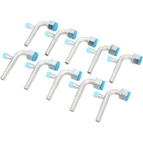 Lot de 10 raccords universels en aluminium pour tuyaux de climatisation automobile, compatibles avec voitures, camions et engins de chantier. Modifications de climatisation : 13 mm/0,51 po et 14,5 mm/ (1/5)