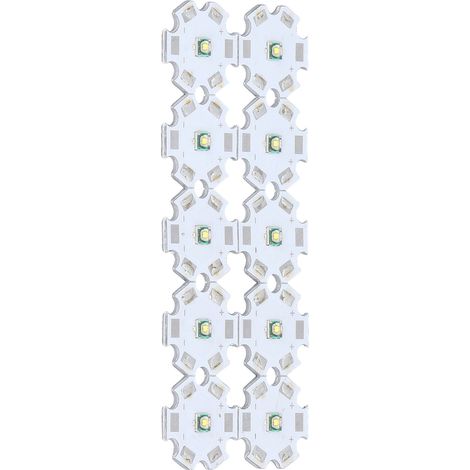 Lot LED SMD haute luminosité 3W blanc 6000-6500K 2.8-3V sur plaque aluminium, 10 pièces/sachet, pour bricolage, atelier, lampe de maquette, éclairage d'armoire (XPE3535-3W). (1/5)