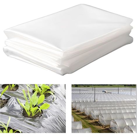 Film à Effet de Serre, 2 X 3M Film en Polyéthylène pour Serre,Bache Plastique Transparente, Extra épais et Indéchirable, pour Horticulture, Jardinage, Agriculture, Légumes (250Mu /1000G) (1/5)