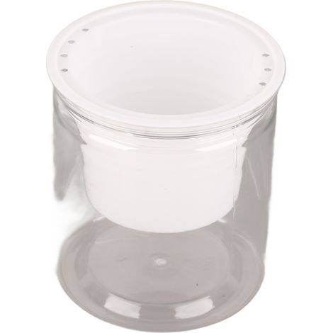 Pot Transparent absorbant l'eau automatique, Pot rond créatif pour plantes vertes de bureau, Pots de fleurs hydroponiques en plastique