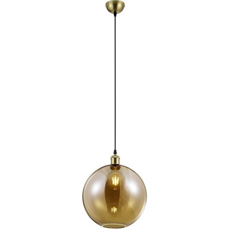 Suspension DINO dorée verre métal Ø30 E27 RL R30771004 (1/3)