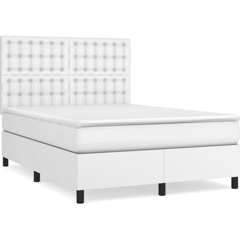 Maison Exclusive - Boxspringbett mit Matratze Weiß 140x200 cm Kun