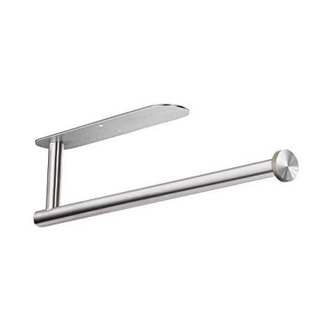 Porte-rouleaux d'essuie-tout, rouleaux d'essuie-tout - Usage cuisine, essuie-tout en vrac - Fixation sous meuble par adhésif, adhésif et vis, porte-rouleaux d'essuie-tout en acier inoxydable (1/5)