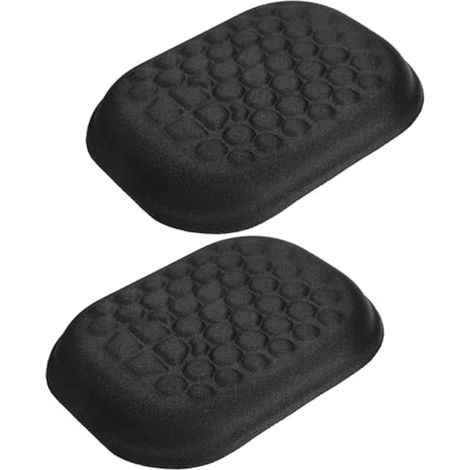 Lot de 2 repose-poignets ergonomiques carrés en mousse à mémoire de forme (48 x 39 cm) avec base antidérapante, pour ordinateur, bureau et jeux vidéo. (1/5)