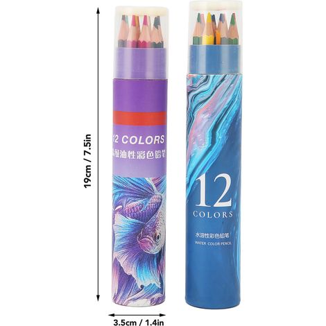 24 crayons de couleur avec 2 porte-crayons, dessin anti-casse, uniforme et prévention des ruptures, pour peinture et coloriage (1/5)