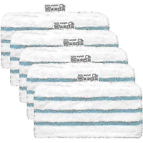 AURA Lot de 5 lingettes en microfibre lavables pour balai vapeur Black&Decker, housse de rechange compatible avec FSM hwy (1/3)