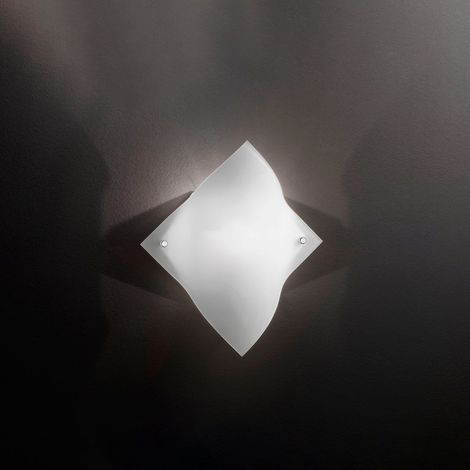 Plafoniera Contemporanea Cake Vetro Bianco 1 Luce E27 Ip20 (1/2)