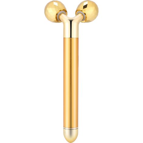 Galvanique Y Façon Visage Corps Masseur Électrique 24K Or Raffermissant Micro-courant Rouleau (1/5)