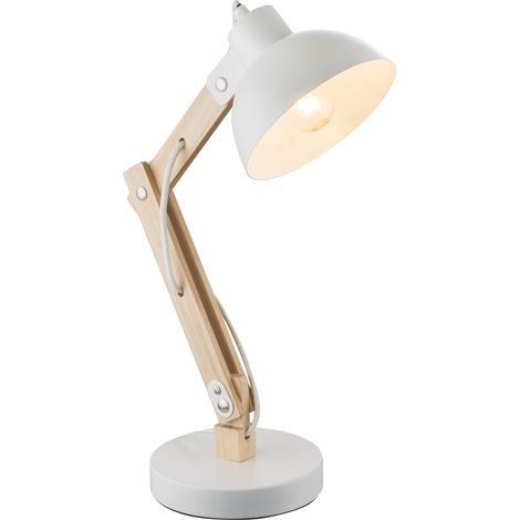 GLOBO Lampada Da Tavolo Legno Chiaro Chiaro, 1 x E27 (1/2)