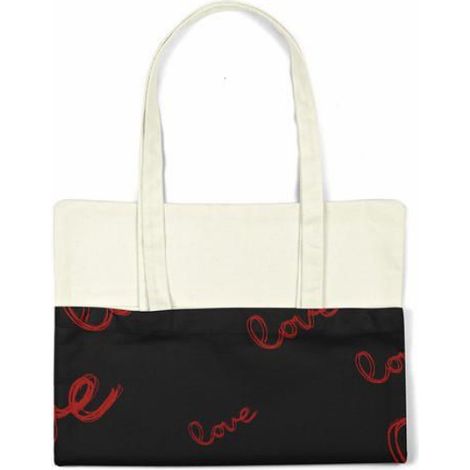 Sac Shopping - Coton - Noir - 70 x 34 x 1 cm - Anses 30 cm - 1 Pièce (1/4)