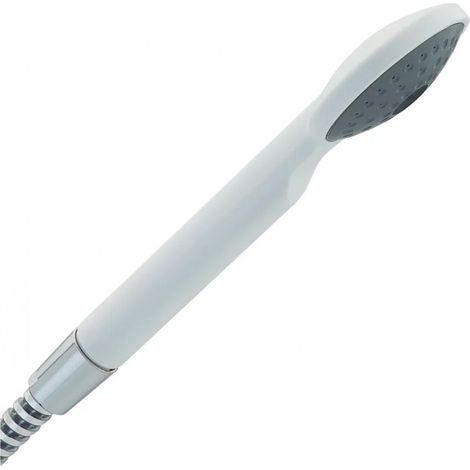 Doccia a mano Colibri bianco PVC, 1 getto, diametro 70mm