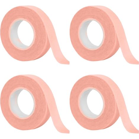 4 Rouleaux Sparadrap Micropore Autocollant, Dermique et Chirurgical, Respirant & Flexible pour Soins de Plaies, Sport, Extension de Cils (1,25cm x 9,14m) (Rose) (1/5)