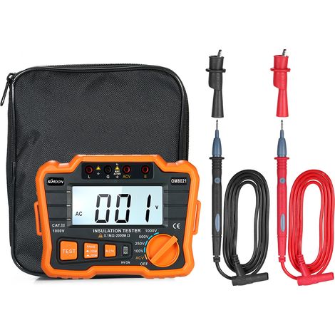 SJLERST Testeur de résistance d'isolement KKmoon DCV ACV Meter 1000V Megohmmètre MegOhm Voltmeter avec écran LCD rétroéclairé (1/5)