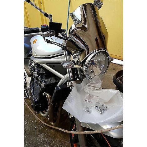 Pare-brise pour Kawasaki Z900rs Z 900 Rs W800 W650 W 800 650 Zr7 Zr-7 750 Er5 Er-5 Er 500 Twister Screen, verre de pare-brise gris chromé B