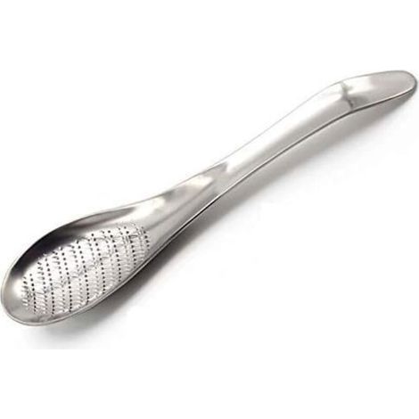 Rallador de jengibre, práctico rallador de acero inoxidable para jengibre, wasabi y ajo, cuchara ralladora de jengibre, rallador de limón y queso, utensilio para wasabi y jengibre. (1/4)