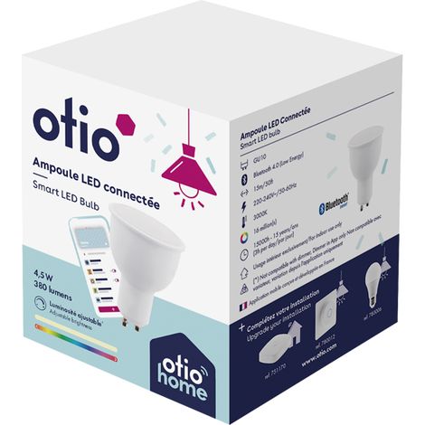 Otio 780001 Bluetooth verbundene LED-Glühbirne GU10 4,5W 380Lm (1/3)